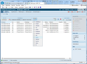 AnaSys WebClient - Filtern von Nachrichten